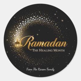 Ramadan Kareem thema cadeau sticker voor viering