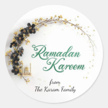 Ramadan Kareem thema cadeau sticker voor viering
