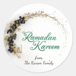 Ramadan Kareem thema cadeau sticker voor viering