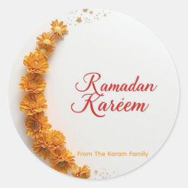 Ramadan Kareem thema cadeau sticker voor viering