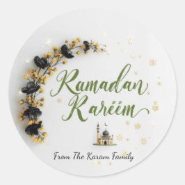 Ramadan Kareem thema cadeau sticker voor viering