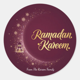 Ramadan Kareem thema cadeau sticker voor viering