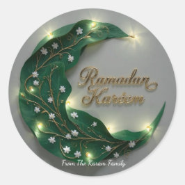 Ramadan Kareem thema cadeau sticker voor viering