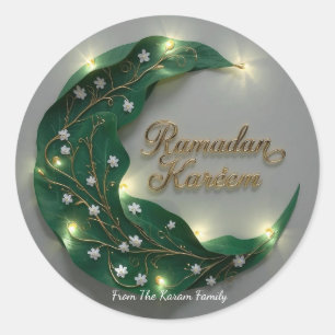 Ramadan Kareem thema cadeau sticker voor viering