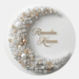 Ramadan Kareem thema cadeau sticker voor viering