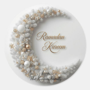 Ramadan Kareem thema cadeau sticker voor viering