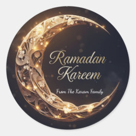 Ramadan Kareem thema cadeau sticker voor viering