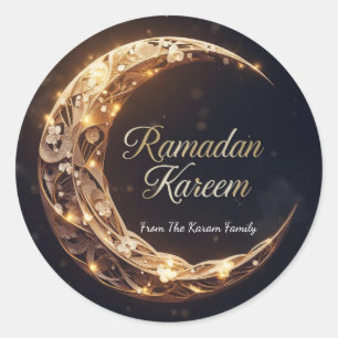Ramadan Kareem thema cadeau sticker voor viering