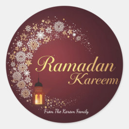 Ramadan Kareem thema cadeau sticker voor viering
