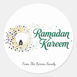Ramadan Kareem thema cadeau sticker voor viering