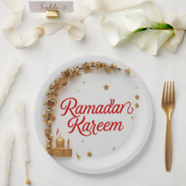 Ramadan Kareem thema cadeau sticker voor viering  Papieren Bordje