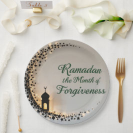 Ramadan Kareem thema cadeaubijslage voor viering Papieren Bordje