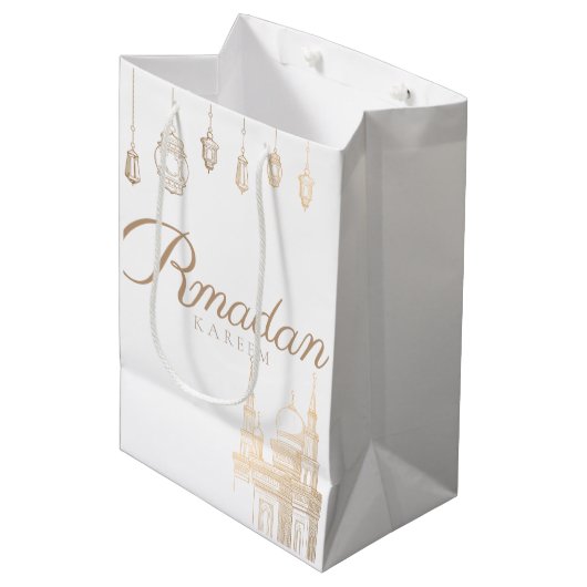 ramadan Kareem-themacadeau voor de viering Medium Cadeauzakje (Voorkant Gekanteld)