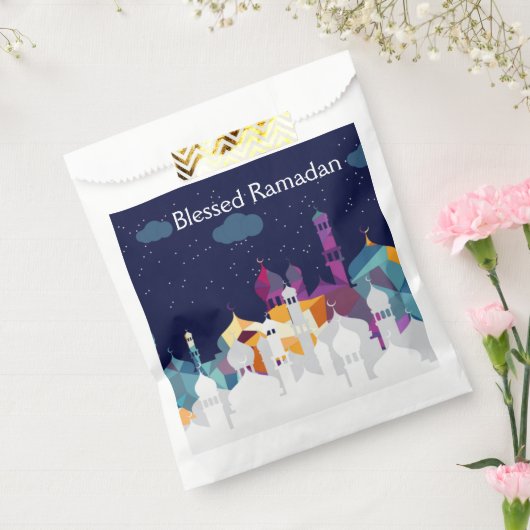 Ramadan Kareem Typografie Islamitische halve maan  Bedankzakje (Gezegeld)