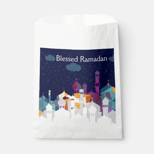Ramadan Kareem Typografie Islamitische halve maan  Bedankzakje (Voorkant)