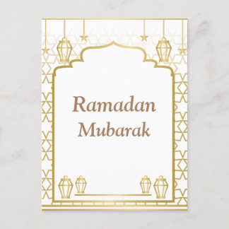 Ramadan Kareem Typografie Islamitische halve maan  Briefkaart