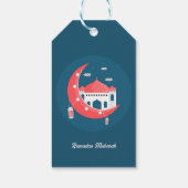 Ramadan Kareem Typografie Islamitische halve maan  Cadeaulabel (Achterkant)