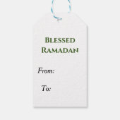 Ramadan Kareem Typografie Islamitische halve maan  Cadeaulabel (Achterkant)