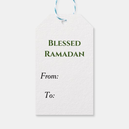 Ramadan Kareem Typografie Islamitische halve maan  Cadeaulabel (Achterkant)