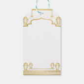 Ramadan Kareem Typografie Islamitische halve maan  Cadeaulabel (Achterkant)