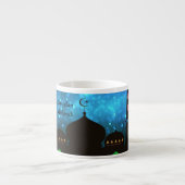 Ramadan Kareem Typografie Islamitische halve maan  Espresso Kop (Voorkant)