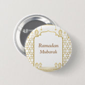 Ramadan Kareem Typografie Islamitische halve maan Ronde Button 5,7 Cm (Voorkant /achterkant)