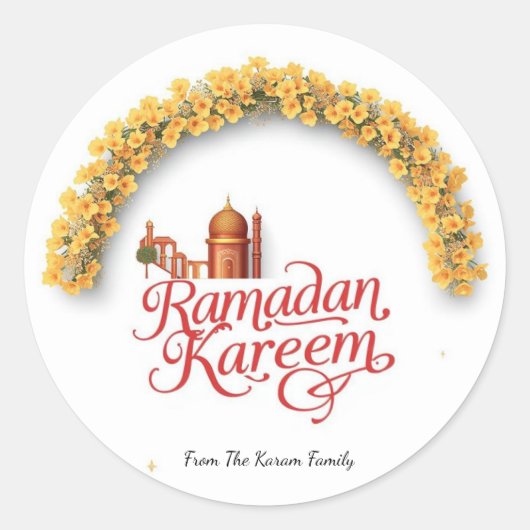 Ramadan Kareem-vakantie  Ronde Sticker (Voorkant)