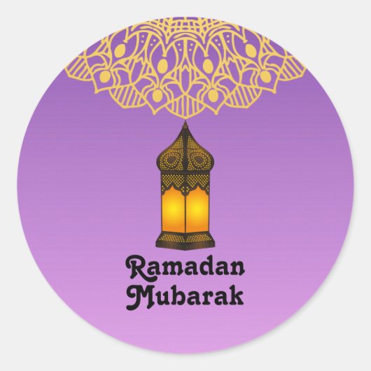 Ramadan Kareem Vakantie Ronde Sticker (Voorkant)
