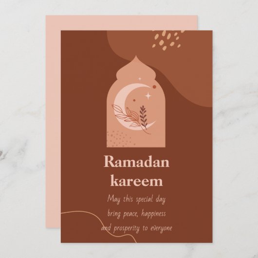 Ramadan Kareem Vakantiekaart Feestdagenkaart (Voorkant / Achterkant)