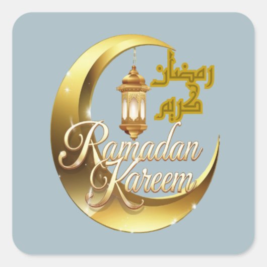 Ramadan Kareem Vierkante Sticker (Voorkant)