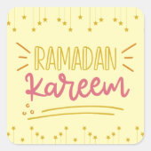 RAMADAN KAREEM VIERKANTE STICKER (Voorkant)