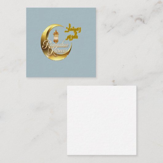 Ramadan Kareem Vierkante Visitekaartje (Voorkant / Achterkant)