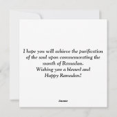 Ramadan Kareem Waterverf Mosque Feestdagenkaart (Achterkant)