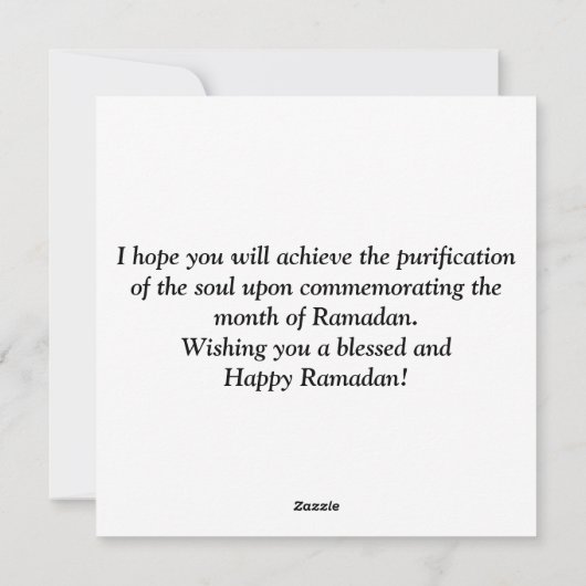 Ramadan Kareem Waterverf Mosque Feestdagenkaart (Achterkant)