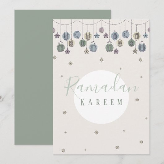 Ramadan Kareem Wenskaart, cadeaukaart Kaart (Voorkant / Achterkant)