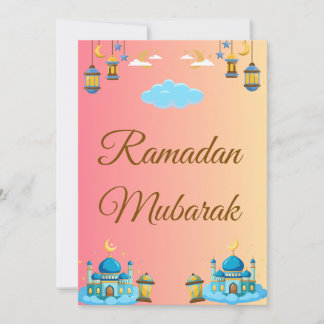 Ramadan Kareem wenskaart Eenvoudige wenskaart Kaart