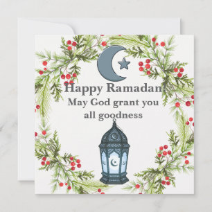 Ramadan Kareem Wenskaart Elegant Islamitisch Ontwe Feestdagenkaart