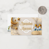 Ramadan Kareem-Wenskaart Notitiekaartje (Voorkant / Achterkant in situ)