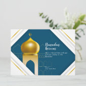 Ramadan Kareem | Witte moderne kaart (Staand voorkant)