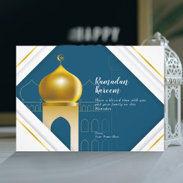Ramadan Kareem | Witte moderne kaart