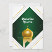 Ramadan Kareem | Witte moderne Lijst Wenskaart Kaart (Voorkant)