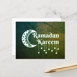 Ramadan Kareen Moon en Stars Briefkaart