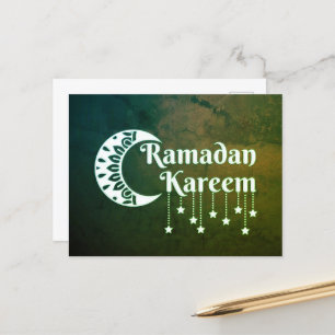 Ramadan Kareen Moon en Stars Briefkaart