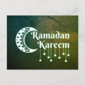 Ramadan Kareen Moon en Stars Briefkaart (Voorkant)