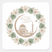 Ramadan karem vierkante sticker (Voorkant)