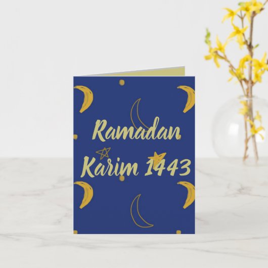 Ramadan Karim 1443 Kaart (Gele Bloem)