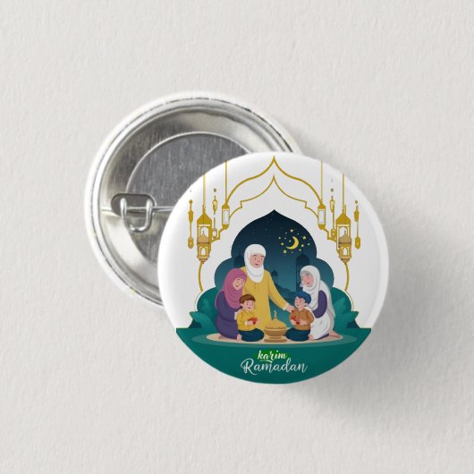 Ramadan Karim Ronde Button 3,2 Cm (Voorkant /achterkant)