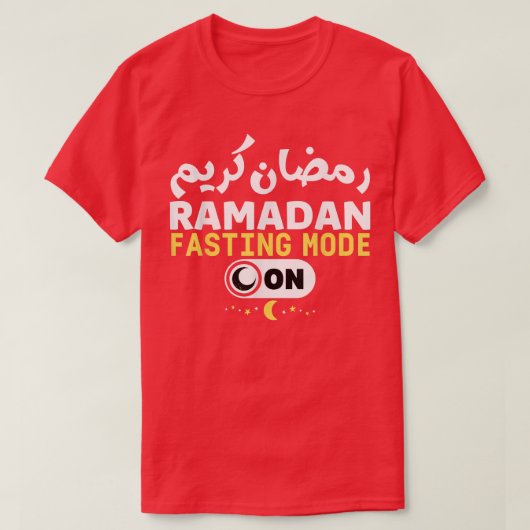 Ramadan Karim trendy Fasting Mode op Cool Ramadan T-shirt (Design voorkant)
