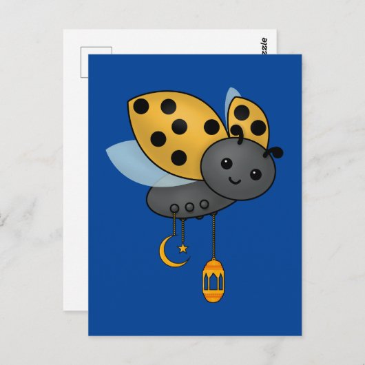 Ramadan Ladybug Lantern Briefkaart (Voorkant / Achterkant)