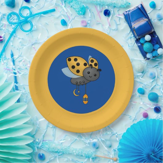 Ramadan Ladybug Lantern Papieren Bordje (Feest)